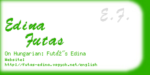 edina futas business card